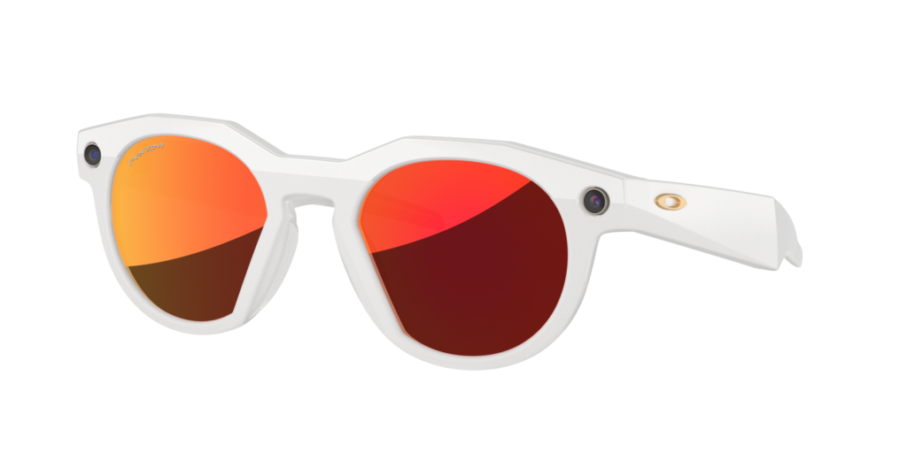 Zijweergave van de Oakley Meta HSTN (op sterkte) in het grijs met PRIZM glas