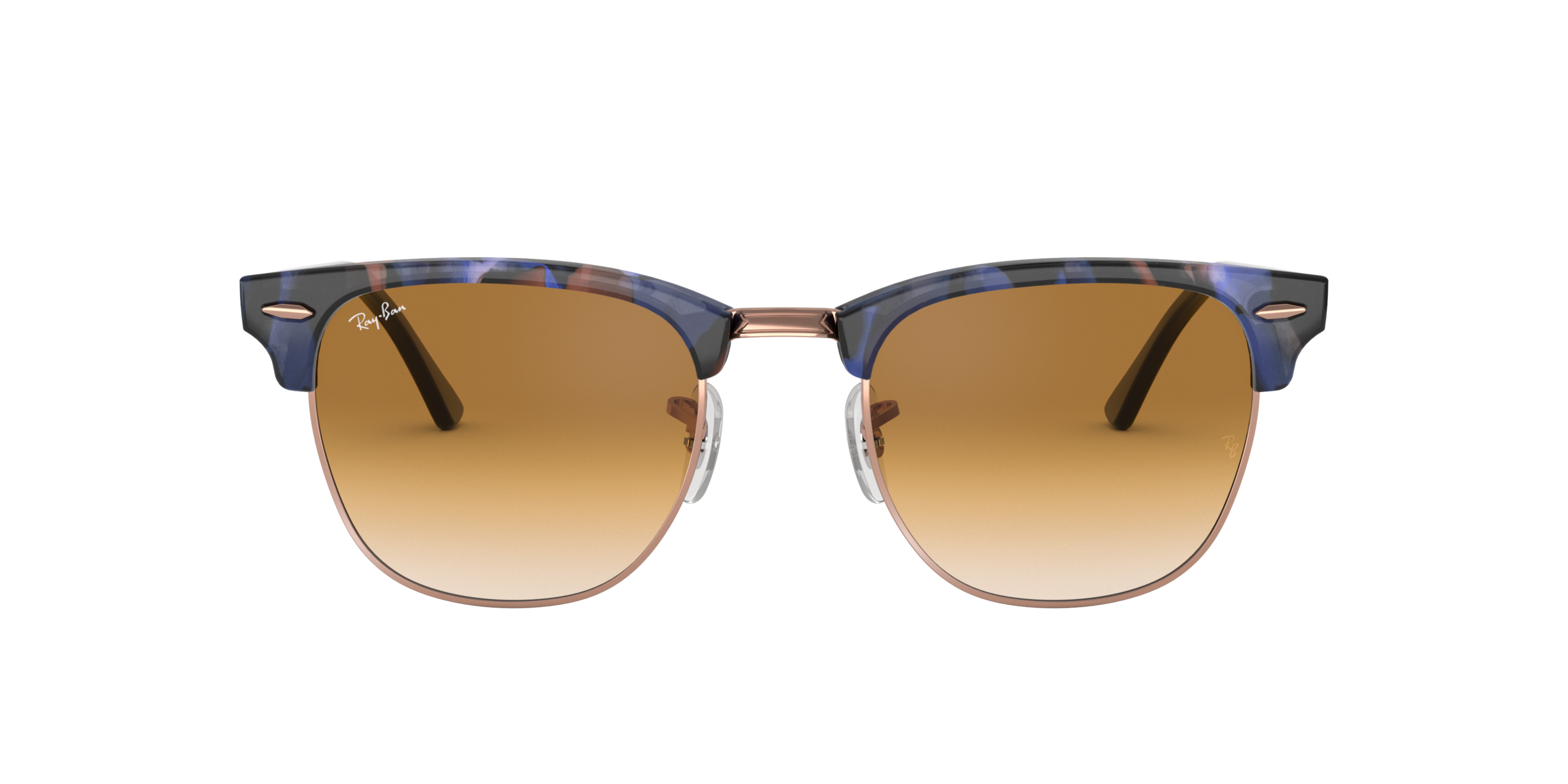 Ray-Ban Clubmaster 0RB3016-125651 - Bruin / Blauw