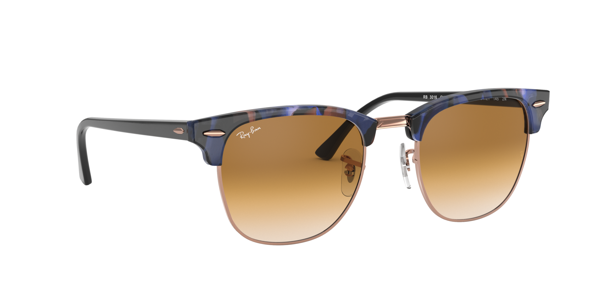 Ray-Ban Clubmaster 0RB3016-125651 - Bruin / Blauw - Afbeelding 5