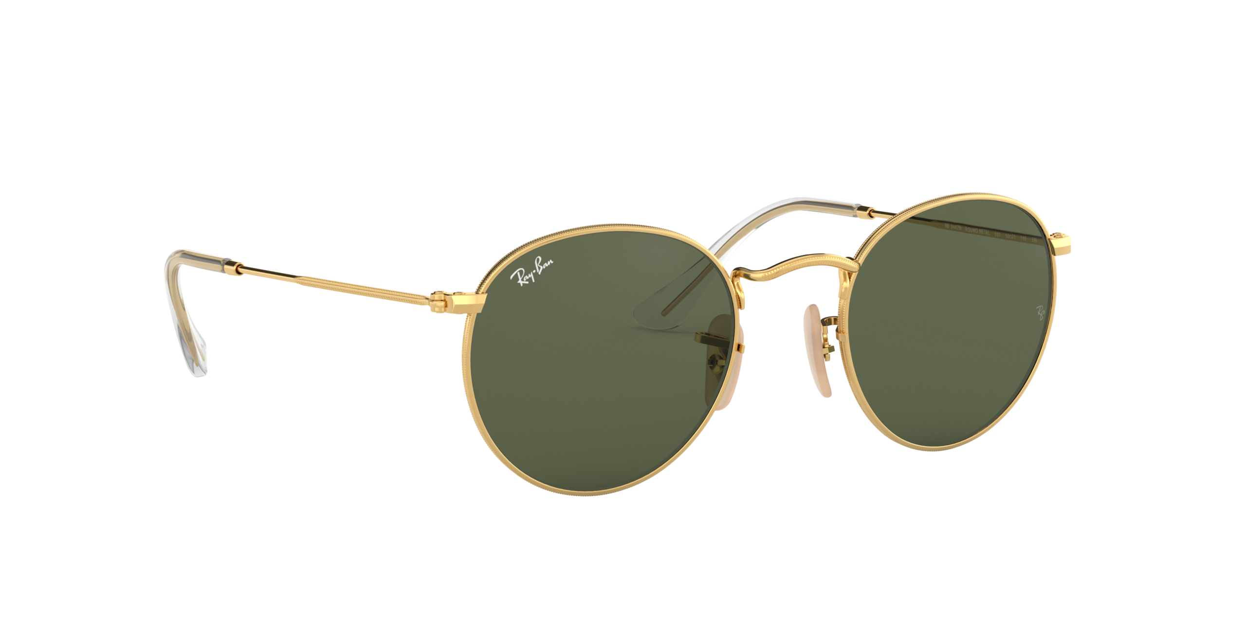Ray-Ban Round Metal Flat Lenses RB3447N-001- Goud - Afbeelding 6
