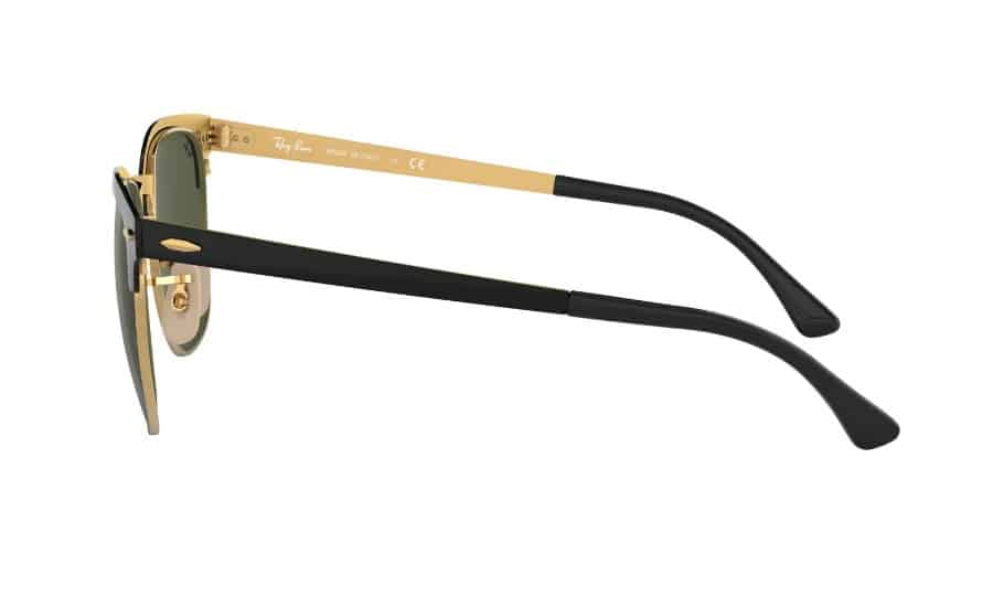 Ray-Ban Clubmaster Metal RB3716-187 - Zwart op Goud - Afbeelding 2