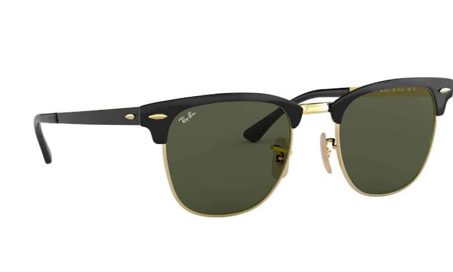 Ray-Ban Clubmaster Metal RB3716-187 - Zwart op Goud - Afbeelding 4