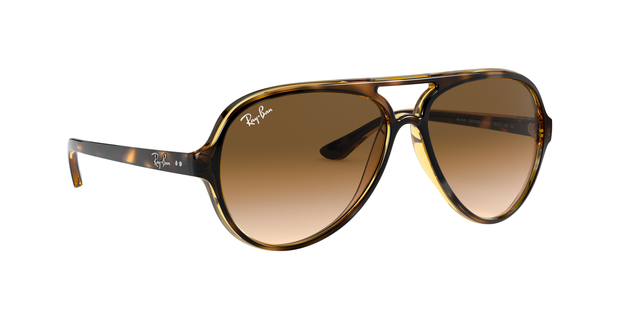 Ray-Ban Cats 5000 RB4125-710/51 - Bruin / Havana - Afbeelding 5