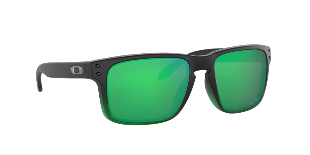 Oakley Holbrook OO9102-E4 Matzwart met Groen op sterkte