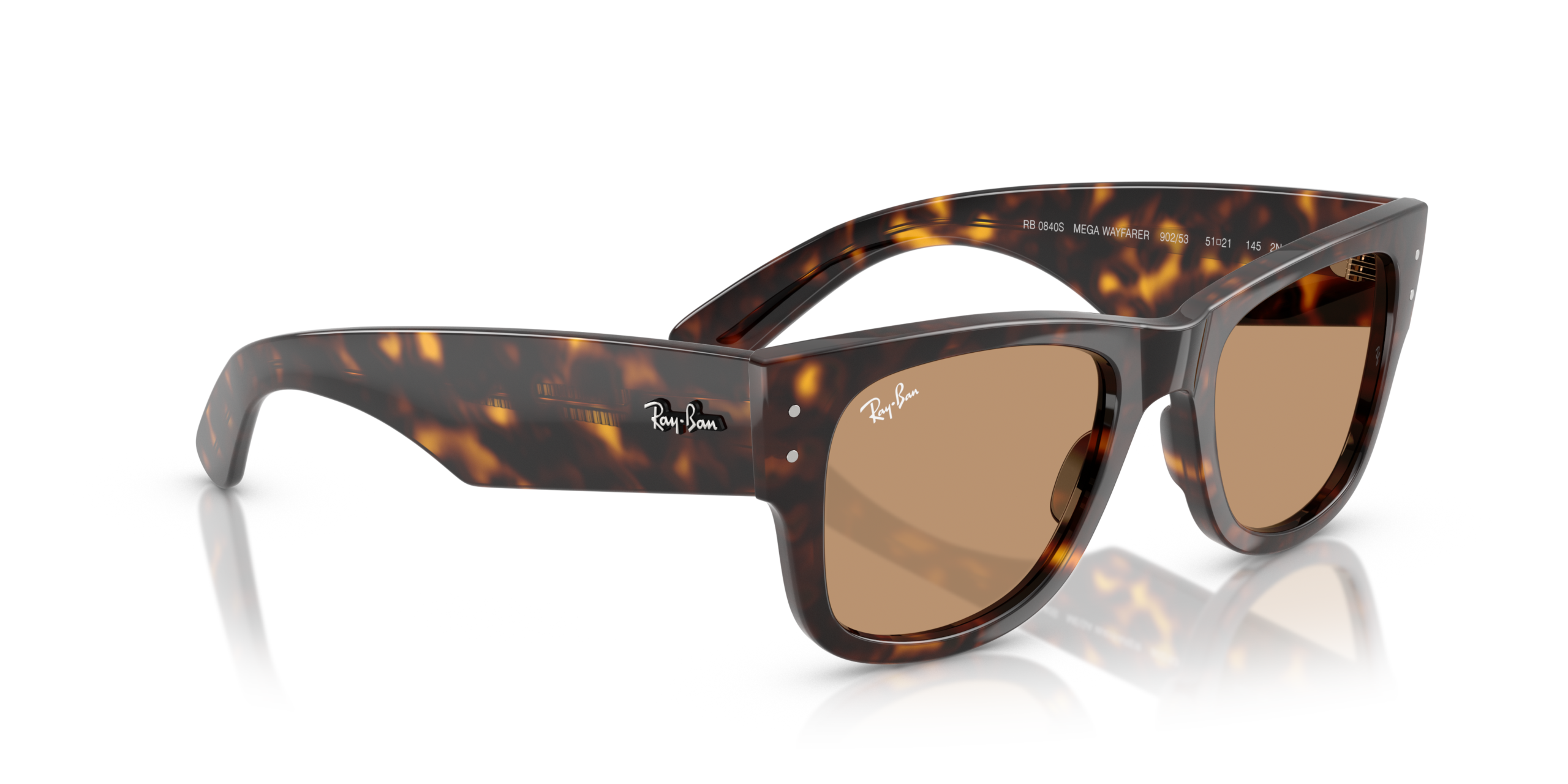 Ray-Ban Mega Wayfarer RB0840S-902/53 - Havana - Afbeelding 2