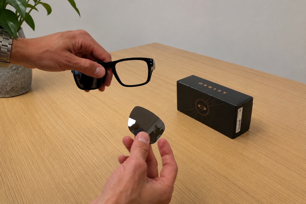 Oakley Holbrook glazen vervangen door een opticien uitleg