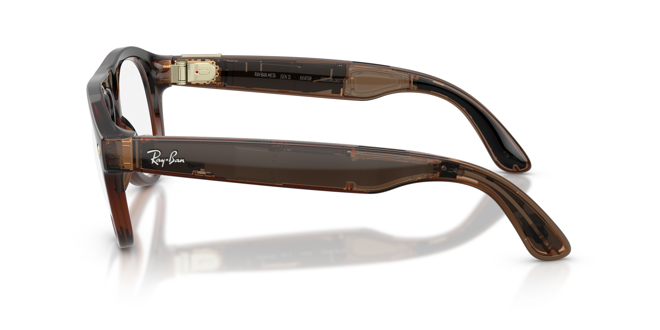 Ray-Ban | Meta Aviator (Gen 3) 0RW4016-6912JD - Transparant Bruin / Groen - Afbeelding 3