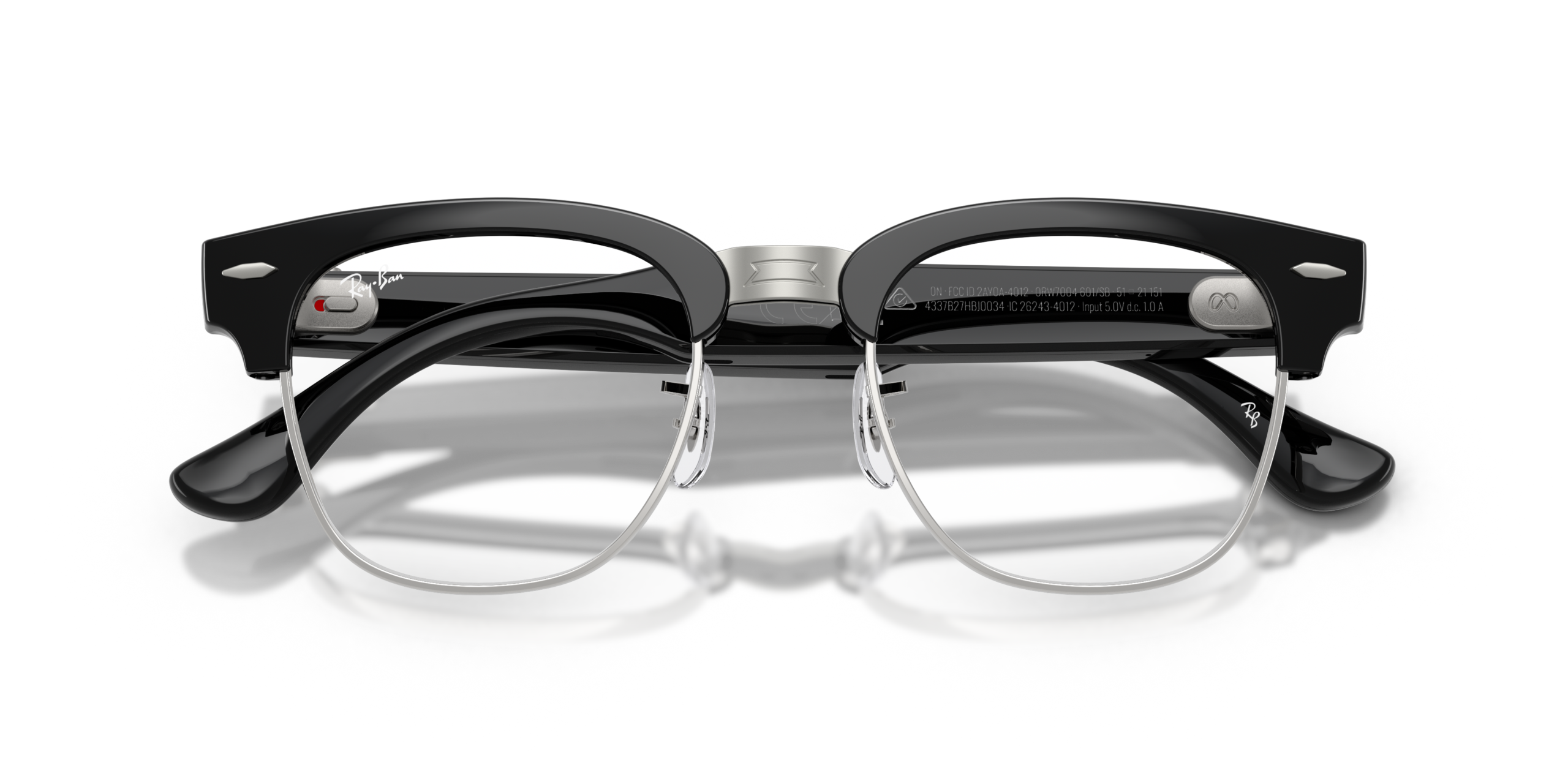 Ray-Ban | Meta Audio Clubmaster 0RW7004-601/SB - Zwart / Zilver - Afbeelding 5