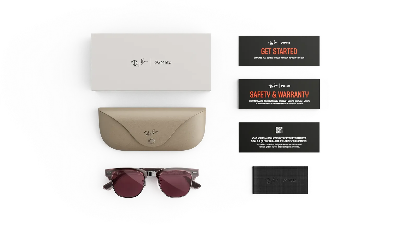 Ray-Ban | Meta Audio Clubmaster 0RW7004-6932MI - Transparant Roze - Afbeelding 4